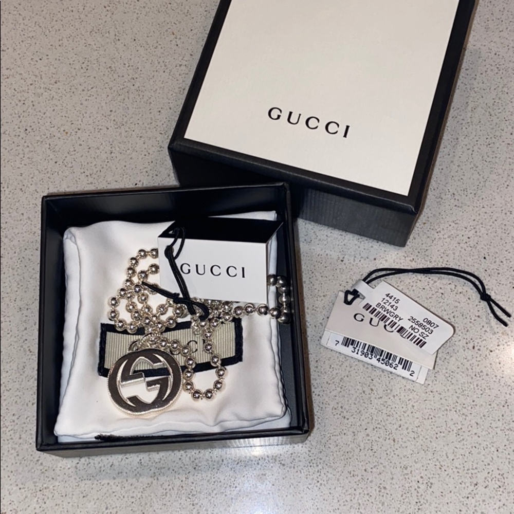 Gucci Men’s Interlocking GG Pendant Necklace